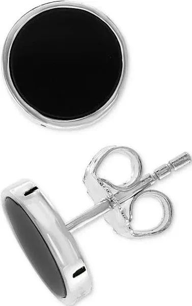 Effy Men's Sterling Silver Onyx Stud Earrings