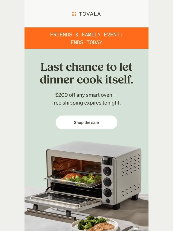 Tovala - Expires tonight! Your $49 Tovala Smart Oven