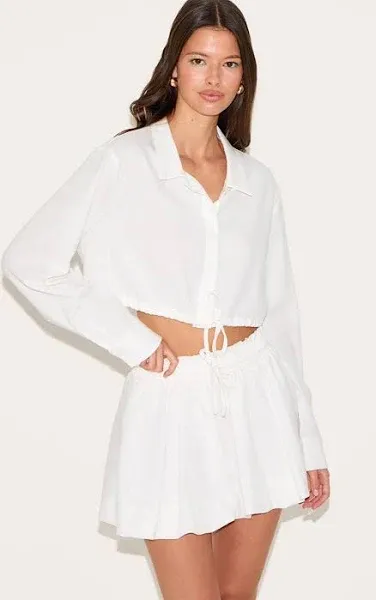 Women's Drawstring Puff Ball Skirt