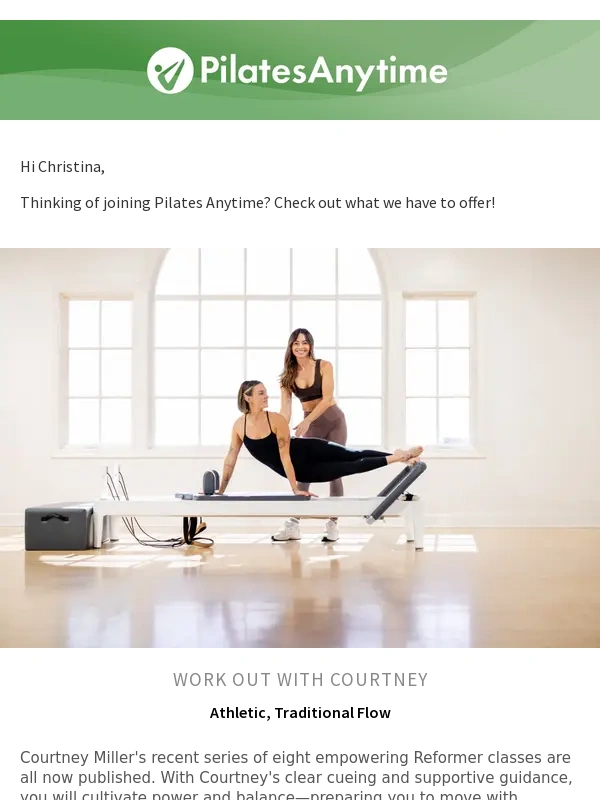 Pilates Anytime - Feel Strong and Empowered This Winter