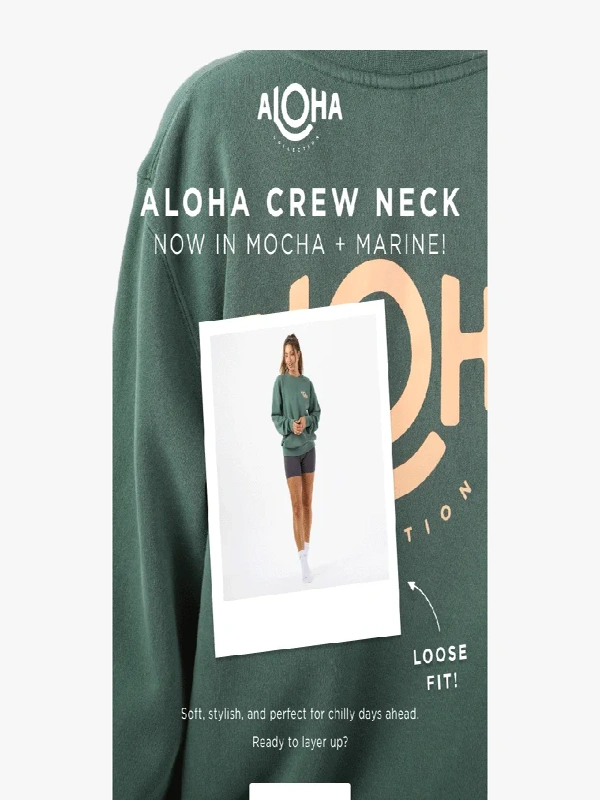 ALOHA Collection - Layer Up with NEW Crew Necks