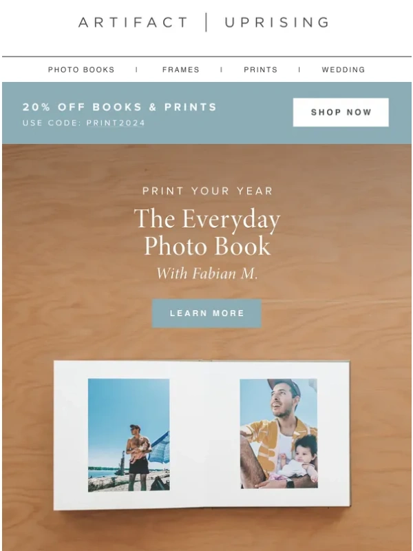 Artifact Uprising - Three days only: 20% off books and prints