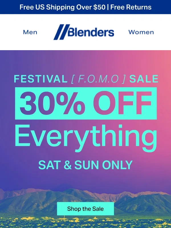 Blenders Eyewear - The Festival FOMO Sale is LIVE: 30% Off Everything