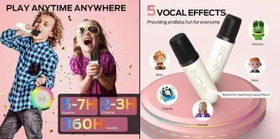 Monster Mini Karaoke Machine for Kids and Adults