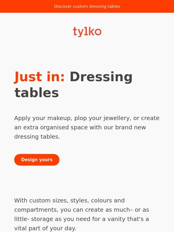 Tylko - Brand new for you: dressing tables