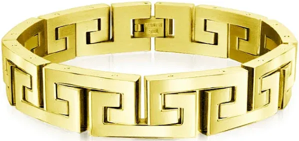 Bling Jewelry Men's Geometric Infinity Key Link Bracelet