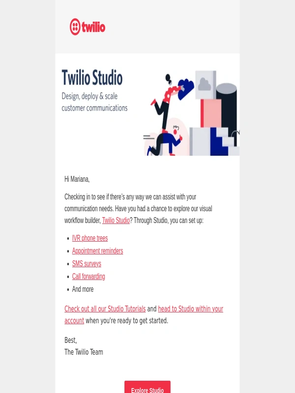 Twilio - Start with Studio: Our visual workflow builder