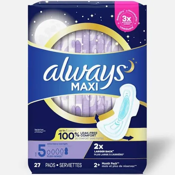 Always Extra Heavy Overnight Maxi Pads