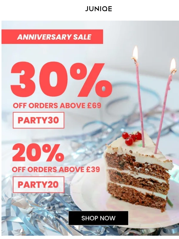 Juniqe - A big slice of our birthday cake for you ??