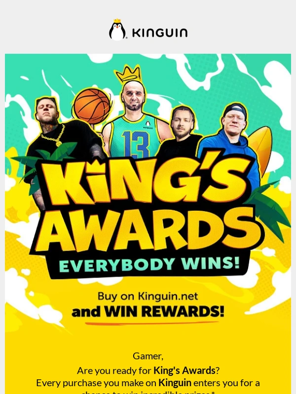Kinguin - King’s Awards,get a Royal Win on Kinguin! ?