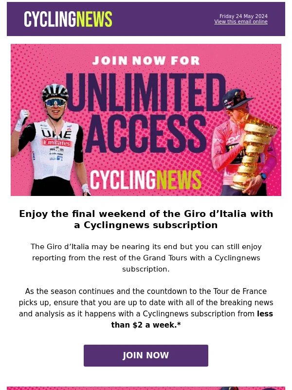 Cycling Weekly - Keep enjoying the Grand Tours with Cyclingnews