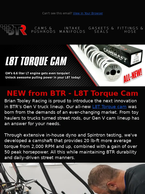 Brian Tooley Racing - Unleash Power with L8T Torque Camshaft!