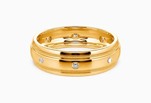 You And Gentleness" Channel Set Men's Wedding Ring