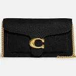Coach Tabby Chain Clutch Bag - Black