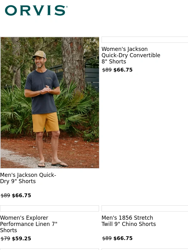 Orvis - 25% OFF shorts for adventure-filled days
