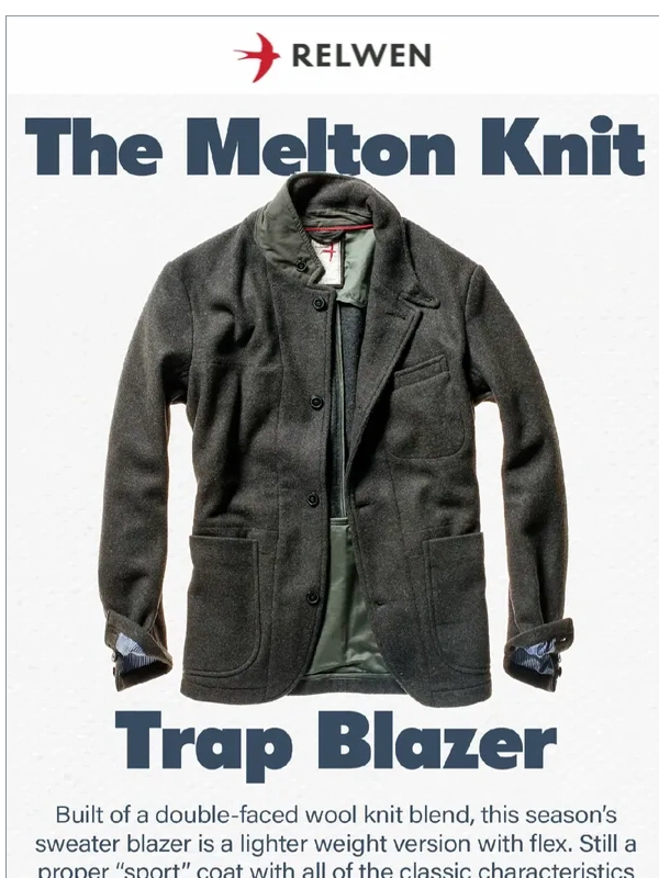 Relwen - Hallmarks | The Melton Knit Trap Blazer
