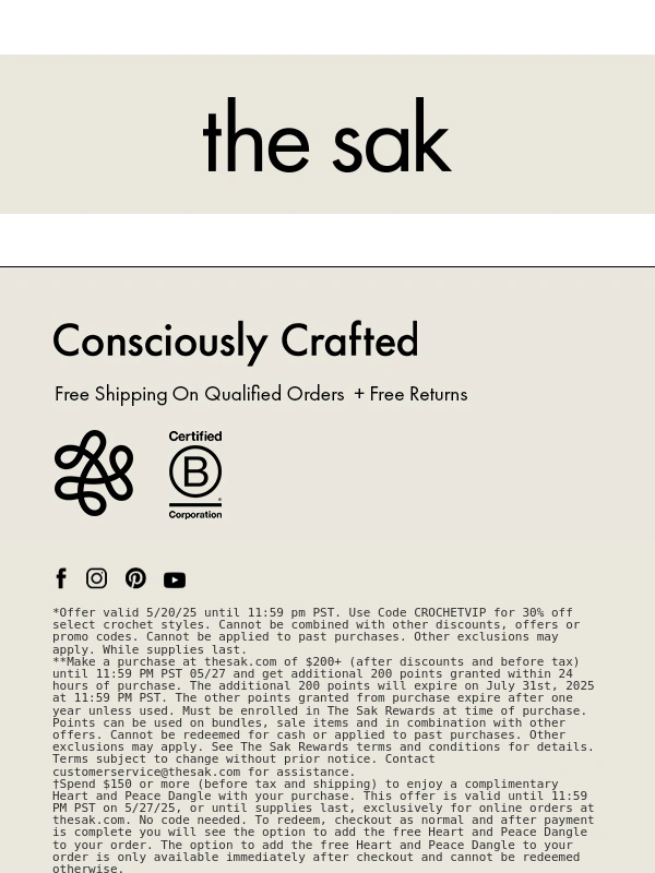 The Sak - EARLY ACCESS: 30% OFF Crochet