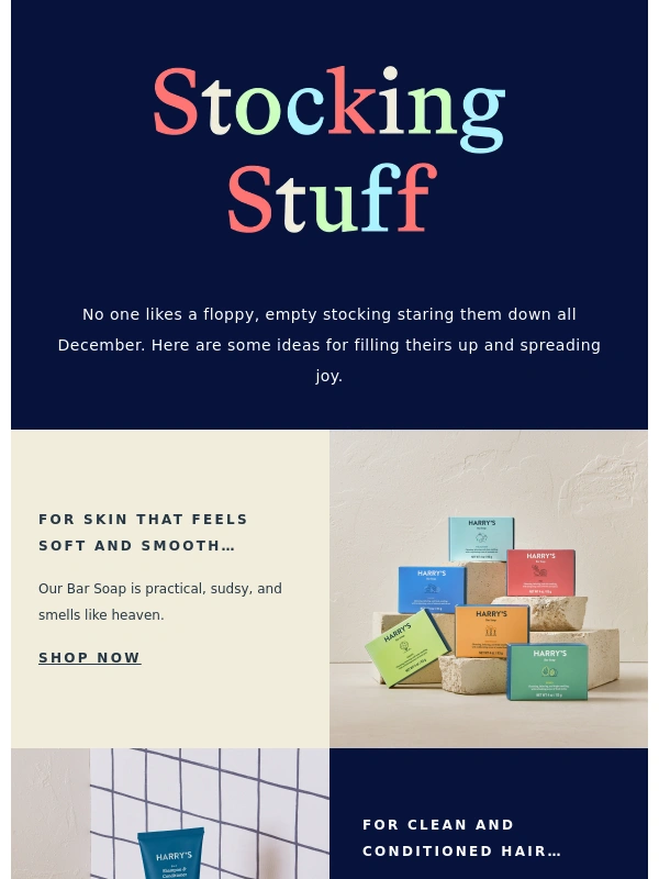 Harrys - Open this email for stocking stuffer ideas