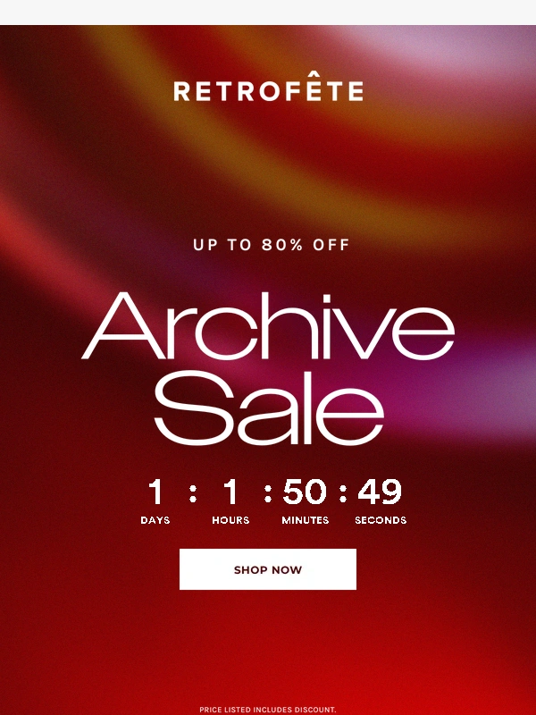 Retrofete - LAST DAY TO SHOP ARCHIVE SALE