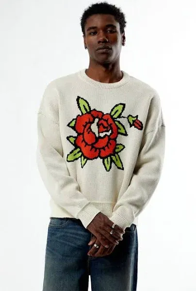 Pacsun Men's Rose Crew Neck Sweater