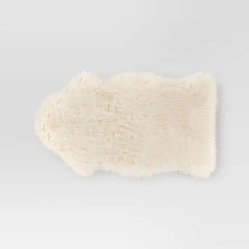 Threshold Faux Fur Pelt Decorative Sofa Throw Blanket Rug (Ivory) $8.79 + Free Shipping