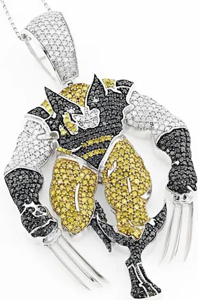 ItsHot Wolverine Diamond Pendant 7.45ct 10K White Gold