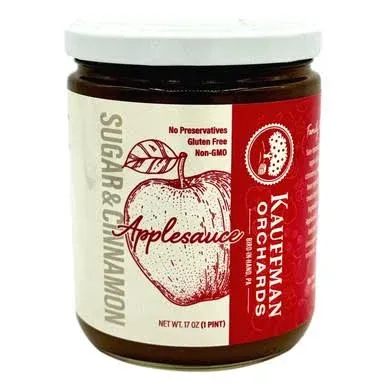 Kauffman Orchards Small Batch Applesauce with Sugar and Cinnamon