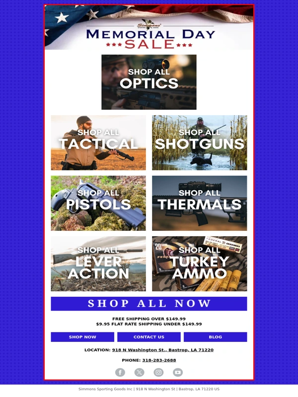 Simmons Sporting Goods - MEMORIAL DAY SALE: SAVE BIG AT SIMMONS!