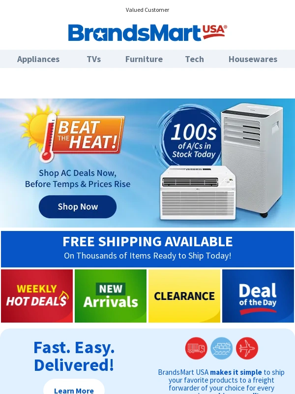 BrandsMart USA - Ends Today: Up to $1500 Gift Card with Select LG & Sony TVs!
