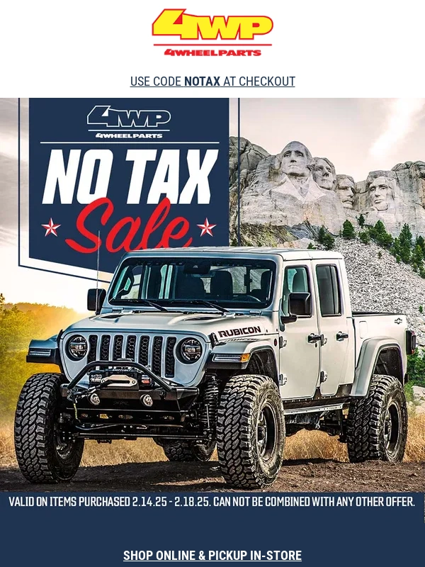 4 Wheel Parts - ? Declare Independence from Sales Tax