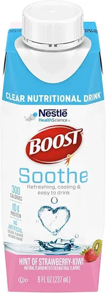 Boost Soothe Strawberry Kiwi Clear Nutritional Drink