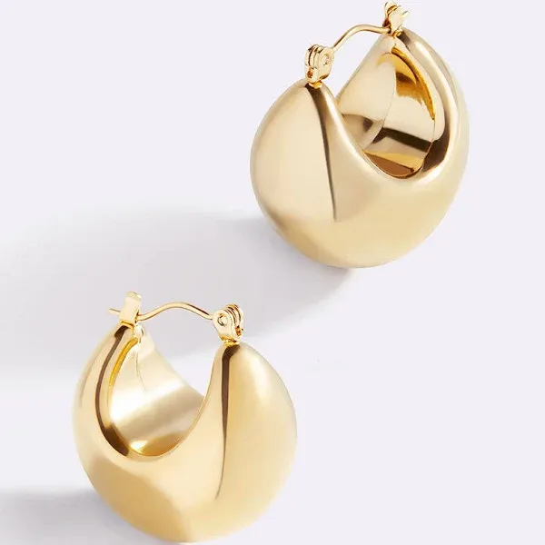 18K Gold Plated Inspirational Hoop Earrings