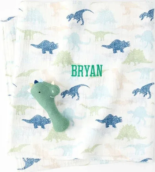 Mark and Graham Printed Baby Swaddle Gift Set