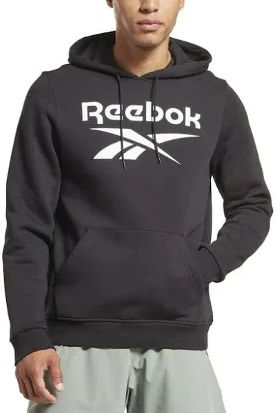 Reebok Men's Identity Fleece Stacked Logo Pullover Hoodie