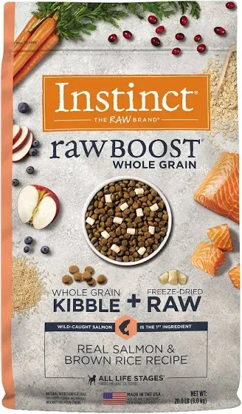 Instinct Raw Boost Whole Grain Real Salmon & Brown Rice Dry Dog Food