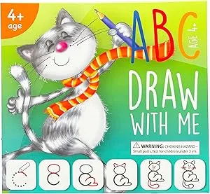 Drawing with Alphabet Learning Letters Tracing ABC Handwriting Toys Set Educational Game Birthday Gift for Preschool Activities Girl Boy 3-6 Years Old Kids