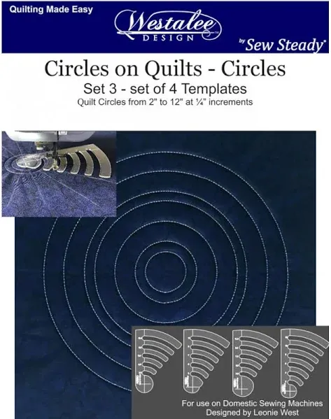 Westalee Circles on Quilts Templates Set 4 High Shank