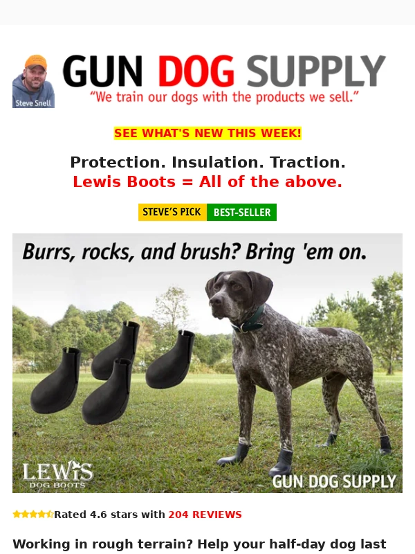 Gun Dog Supply - Like putting off-road tires on your dog!