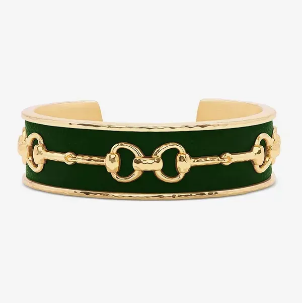 Capucine De Wulf Equestrian Snaffle Bit Cuff Bracelet in 18K Gold Plated