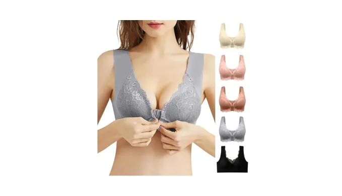 Womens Underwear and Bras Push Up Bras for Women Front Closure Bras for Older Women Bras for Elderly Women Front Closure Front Closure Bras Black Bralette Bras for Women Front Closure