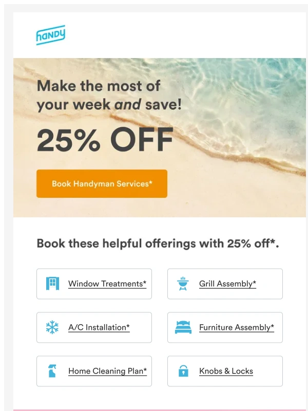 Handy - Save 25% On Handyman + Tons of Services This Memorial Day