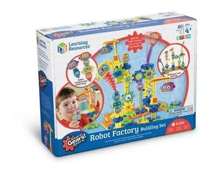 Learning Resources Gears! Robot Factory Building Set