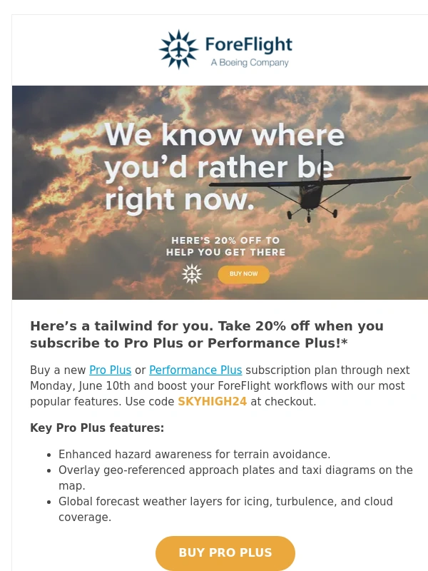 ForeFlight - ⛅ Sky High Savings are here! Get 20% off