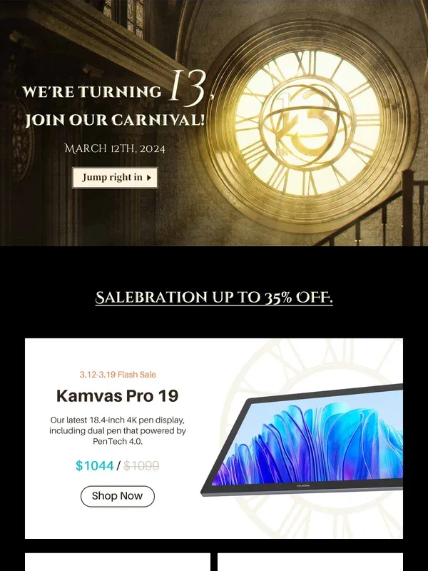 Huion - We are 13!✨Unlock the Festivities,Win and Save!