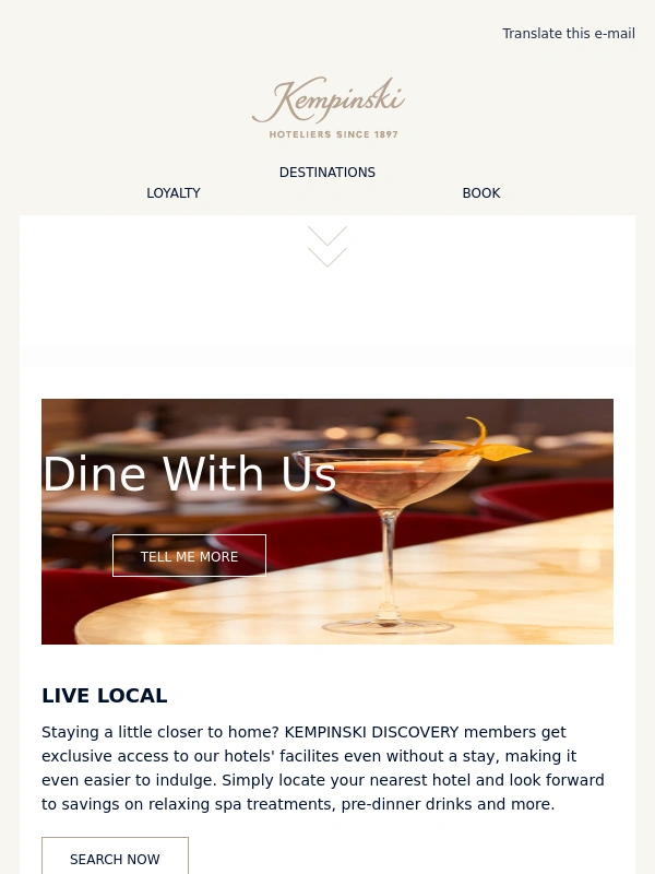 Kempinski - Start planning your European culinary escapade