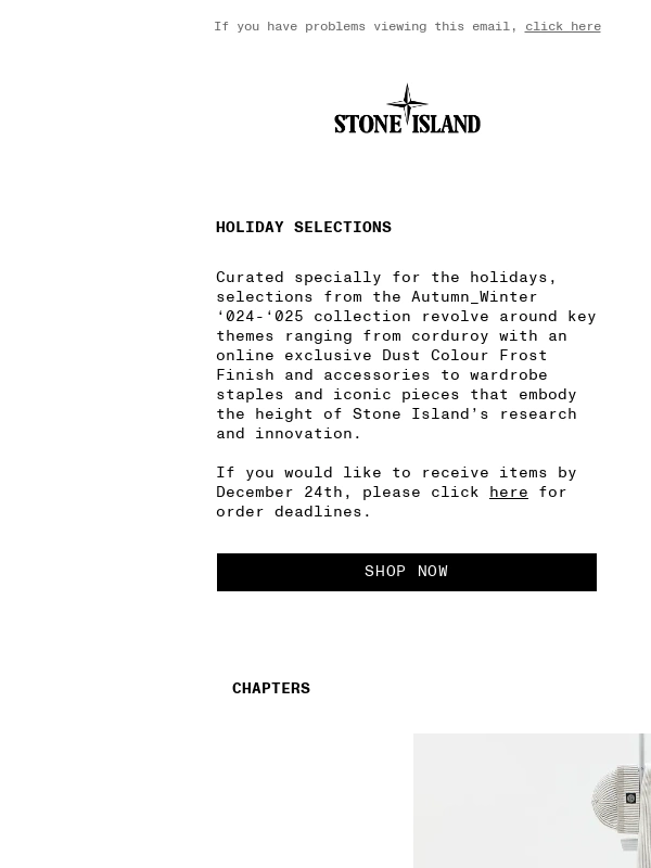 Stone Island - Holiday Selections from Autumn_Winter '024-'025
