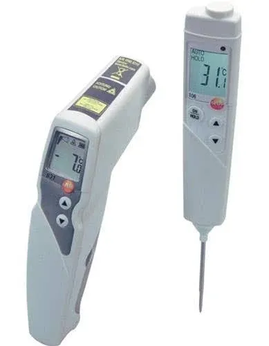 Testo 0563 8315 Kit with 831 Infrared Thermometer and 106 Penetration Thermometer