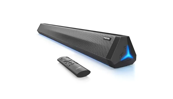 Passau Sound Bar 35 Inch Soundbar for Smart TV Speaker with Bluetooth 5.3 Opt/USB/AUX Connectivity, LED Display, 3 DSP Mode TV Sound Bars for Home Theater Audio PC Gaming Projector
