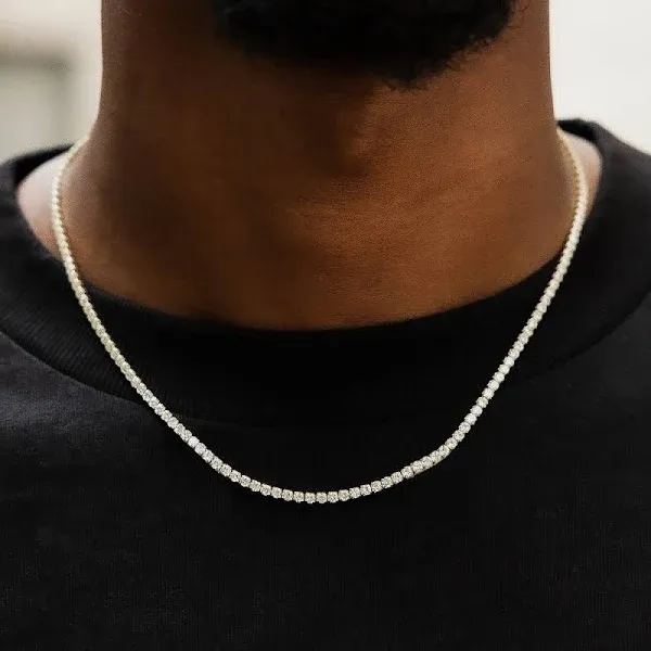 GLD 18K Micro Tennis Necklace
