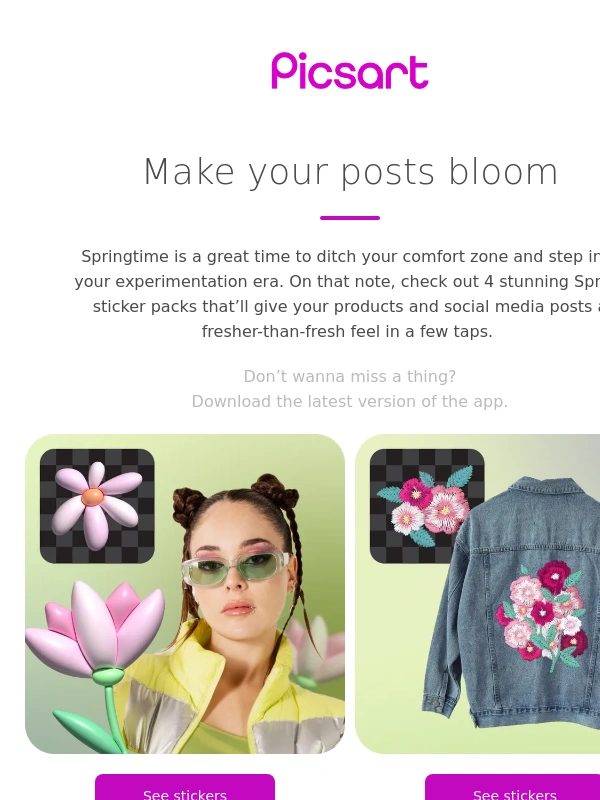 PicsArt - Now blooming: Spring stickers ?